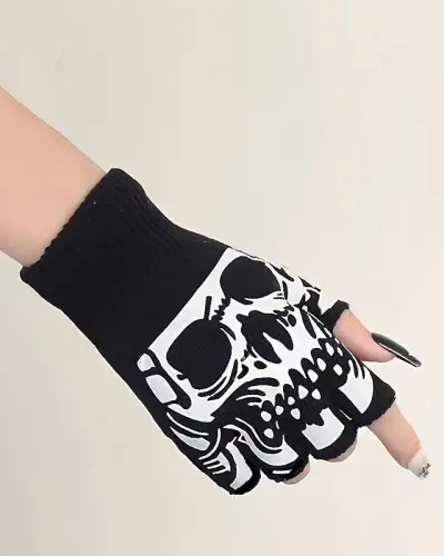 Перчатки Gothic Skull