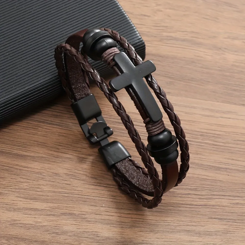 Браслет Cross Faux Leather