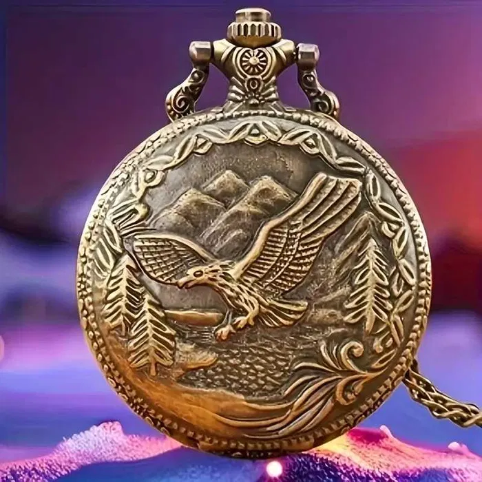 Чоловічий кишеньковий годинник на ланцюжку